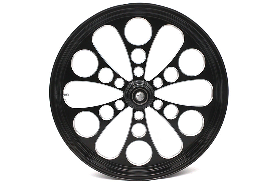 23 x 3.5" Kool Kat Front Wheel Black Cut