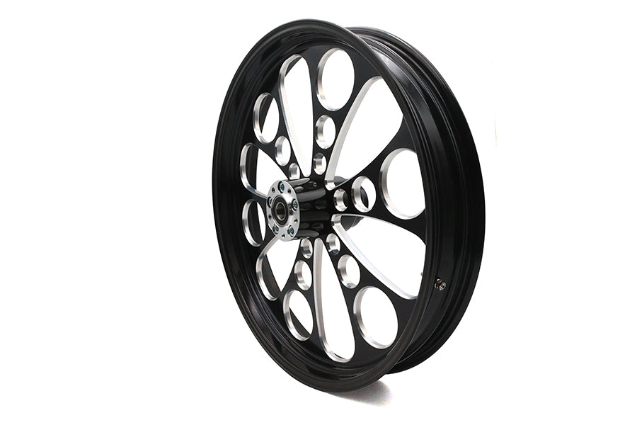 23 x 3.5" Kool Kat Front Wheel Black Cut