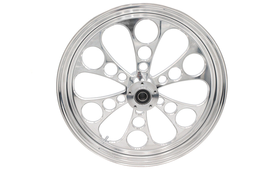 21 x 3.5" Kool Kat Front Wheel Polished Aluminum