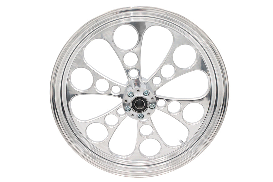 21 x 3.5" Kool Kat Front Wheel Polished Aluminum