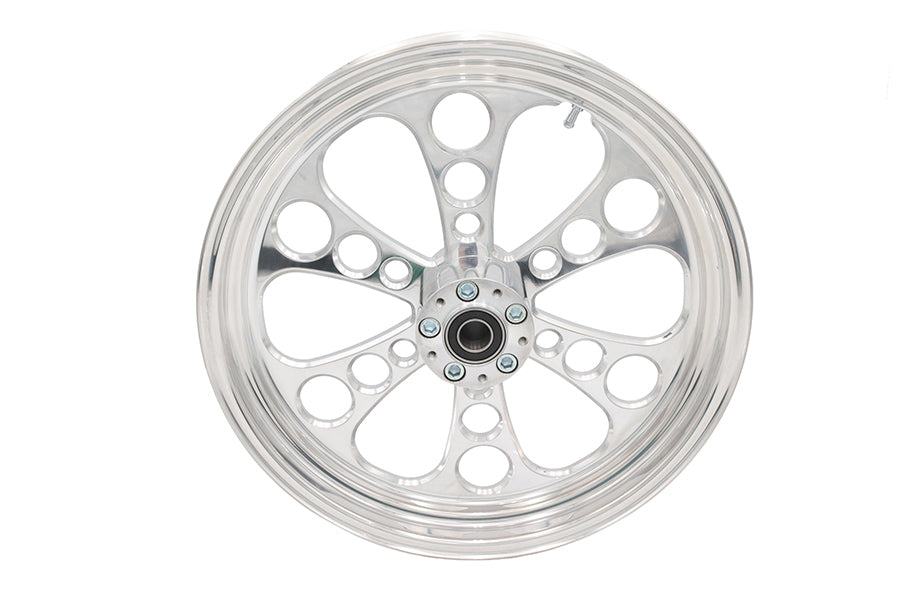 18 x 3.5" Kool Kat Front Wheel Polished Aluminum