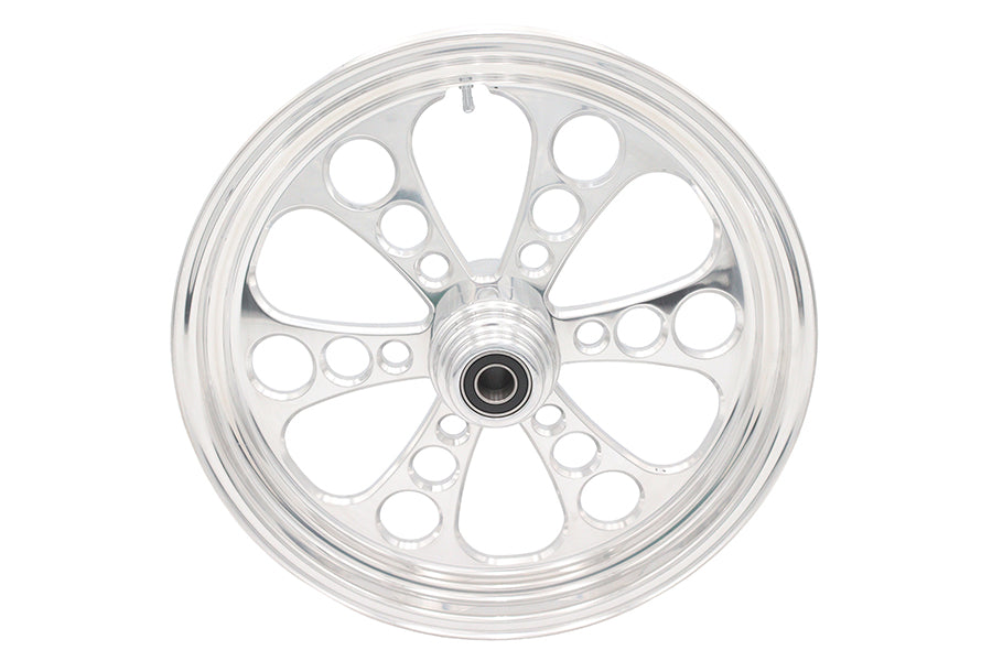 18 x 3.5" Kool Kat Front Wheel Polished Aluminum