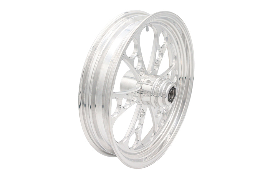 18 x 3.5" Kool Kat Front Wheel Polished Aluminum