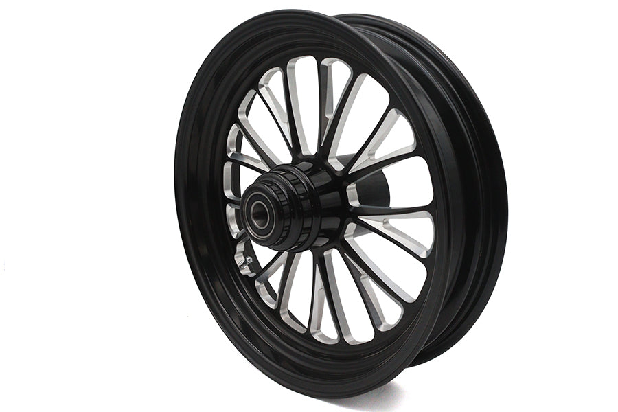 16 x 3.5" Manhattan Front Wheel Black Cut