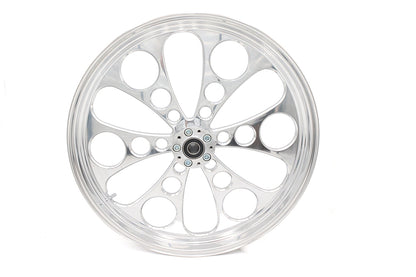 23 x 3.5" Kool Kat Front Wheel Polished Aluminum