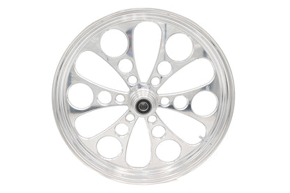 23 x 3.5" Kool Kat Front Wheel Polished Aluminum