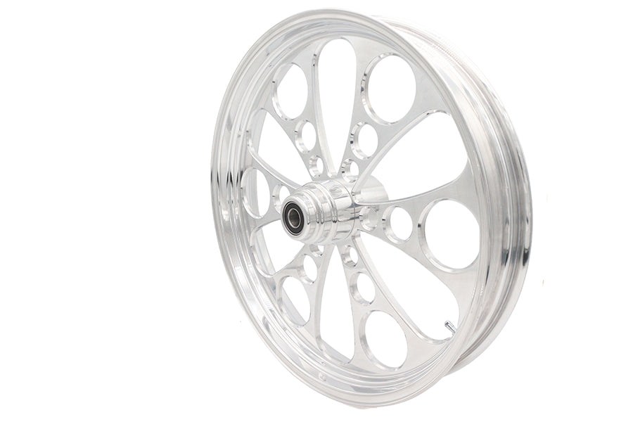 23 x 3.5" Kool Kat Front Wheel Polished Aluminum
