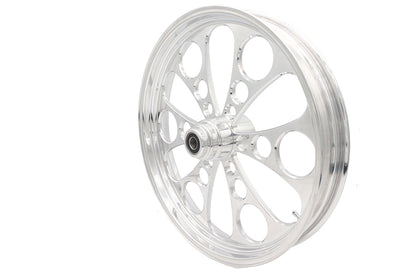 23 x 3.5" Kool Kat Front Wheel Polished Aluminum