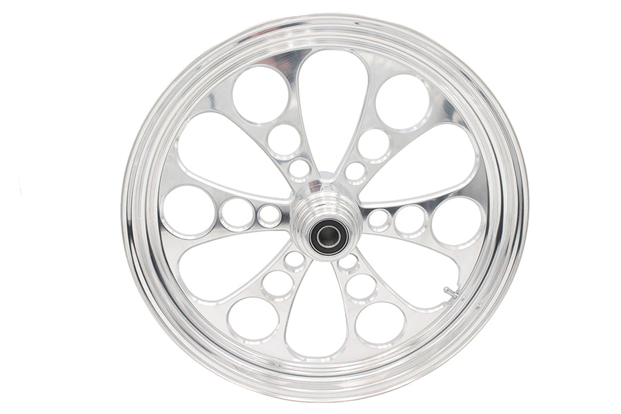 21 x 3.5" Kool Kat Front Wheel Polished Aluminum