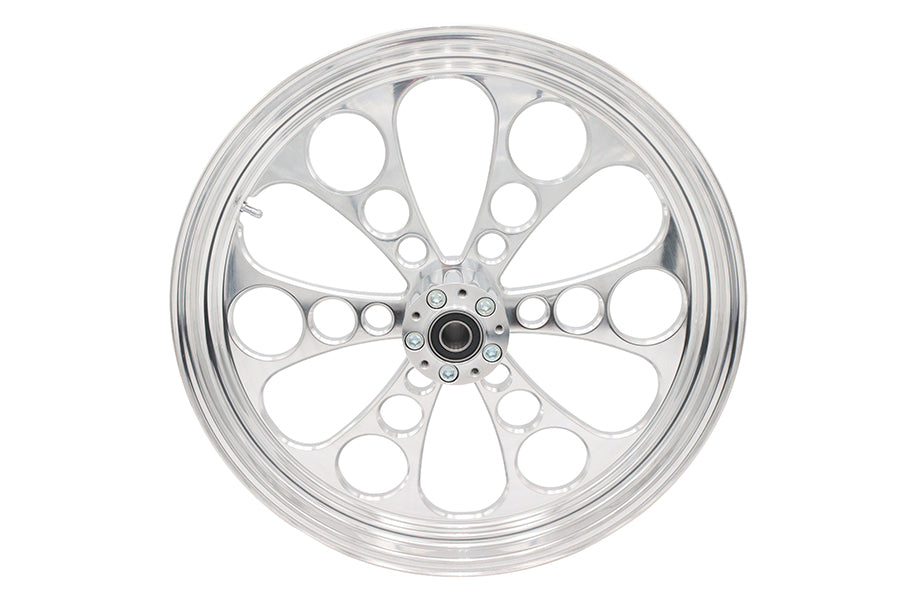 21 x 3.5" Kool Kat Front Wheel Polished Aluminum