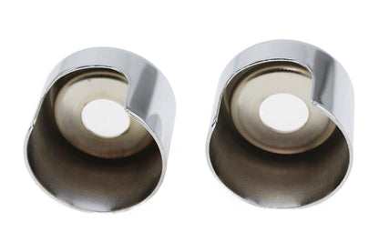 Upper Shock Stud Covers Chrome Tall Style