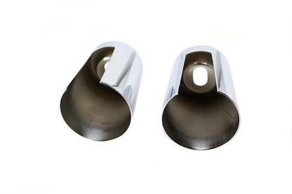 Upper Shock Stud Covers Chrome Tall Style