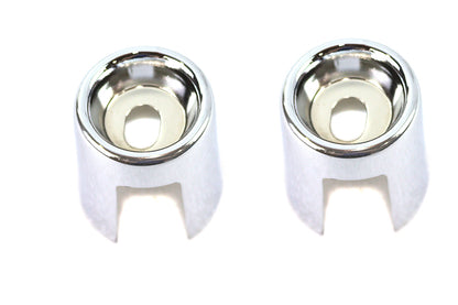 Upper Shock Stud Covers Chrome Short Style