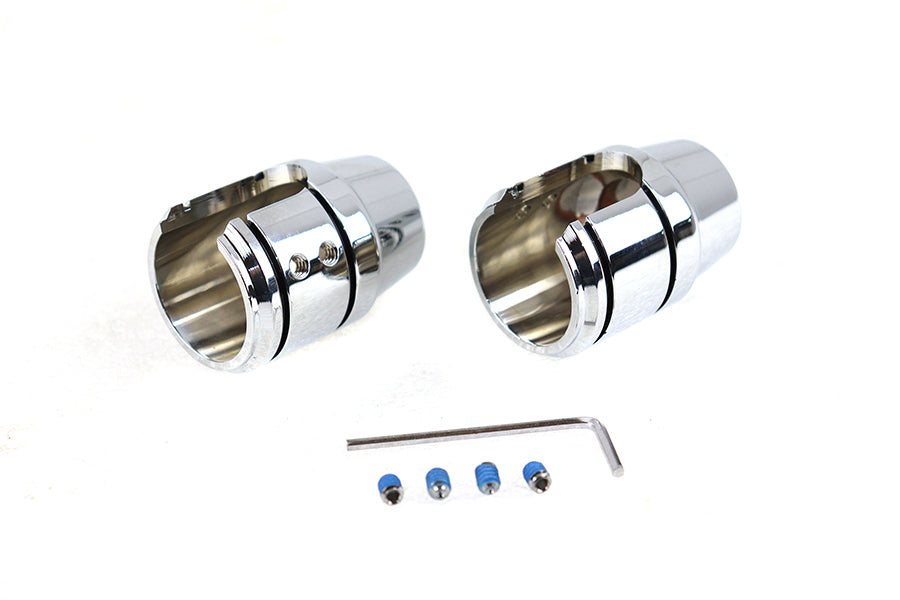 Upper Shock Stud Cover Set Chrome