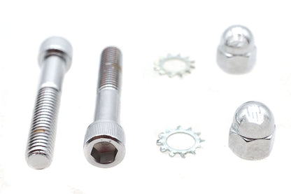 Spring Fork Shock Hardware Mount Kit Chrome