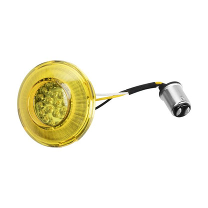 HOGWORKZ® Goldtooth™ LED Front Turn Signals for Harley-Davidson 1157 Base with Bullet Lens side