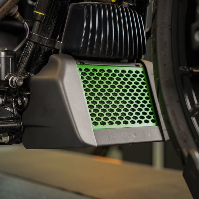 HOGWORKZ® Green Anodized Oil Cooler Grill Guard for Harley® Touring