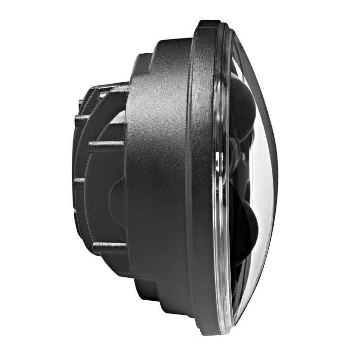 5 3/4" LED Black HALOMAKER® Headlight from hogworkz side view