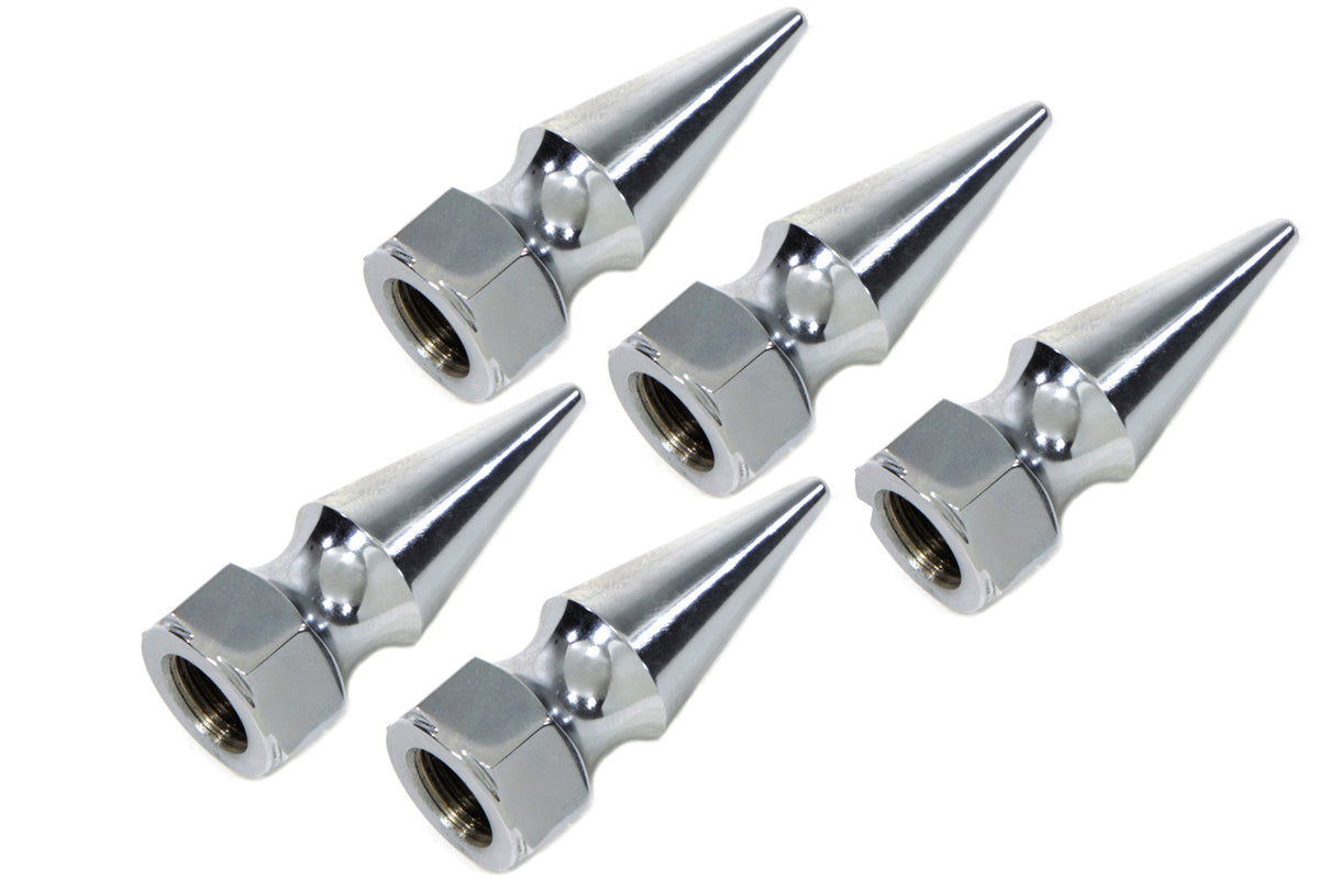 Chrome Pike Nut Fine 1/4-28 Thread