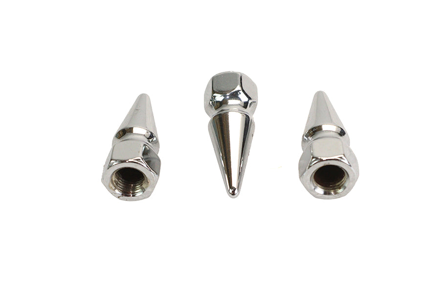 Chrome Pike Nut Fine 3/8-24 Thread
