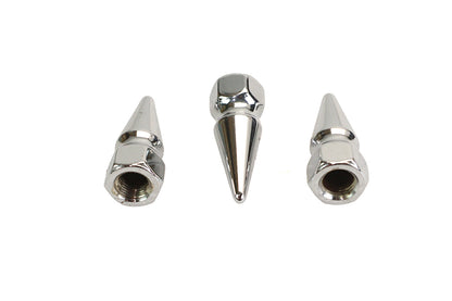 Chrome Pike Nut Fine 3/8-24 Thread