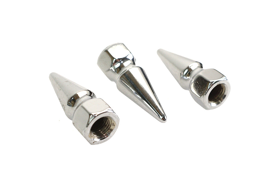 Chrome Pike Nut Fine 3/8-24 Thread