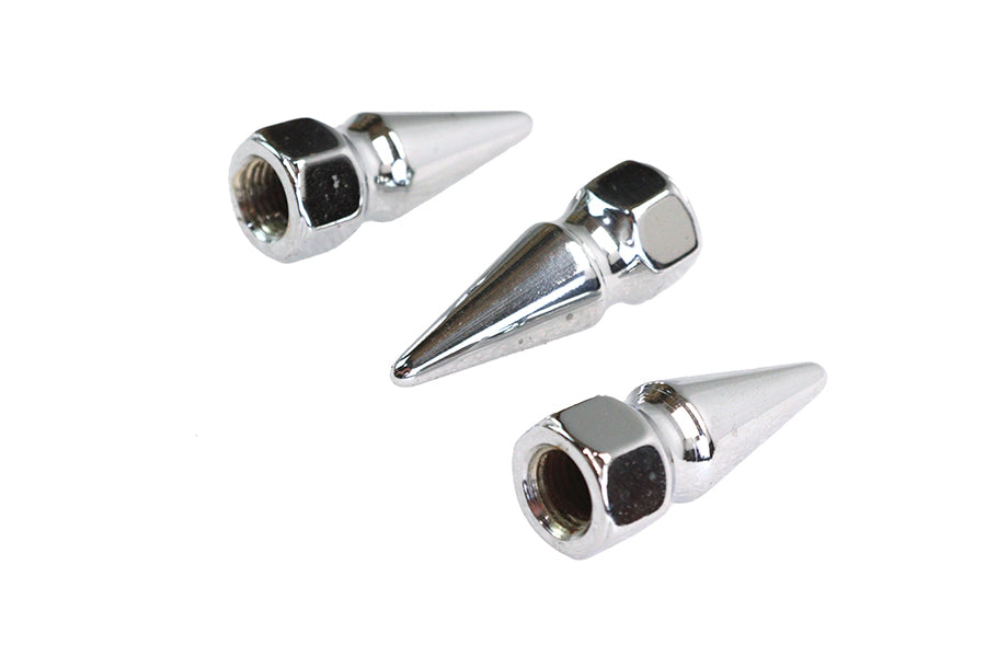 Chrome Pike Nut Fine 3/8-24 Thread