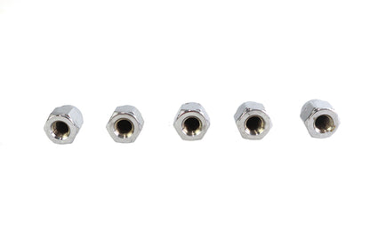 Chrome Acorn Nut Fine 1/4-28 Thread