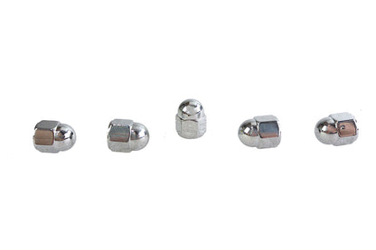 Chrome Acorn Nut Fine 1/4-28 Thread