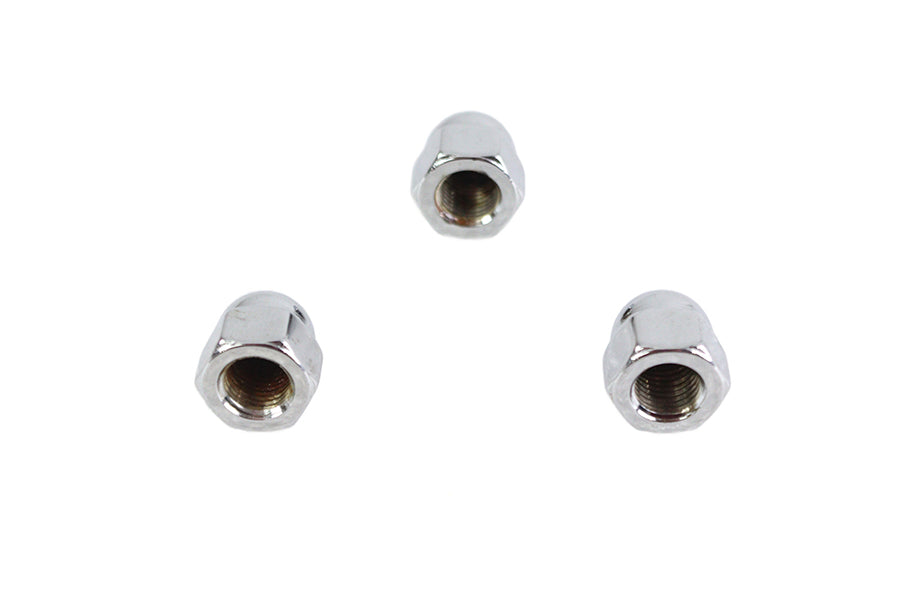Chrome Acorn Nut Fine 3/8-24 Thread