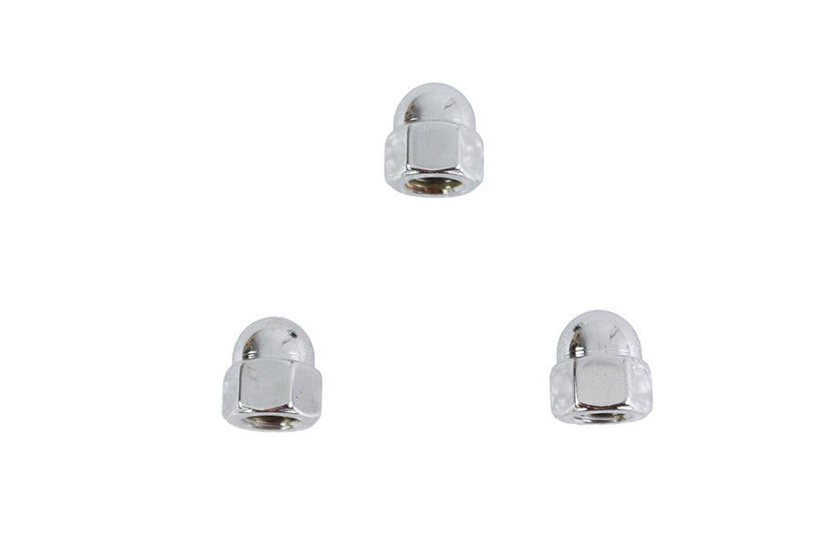 Chrome Acorn Nut Fine 3/8-24 Thread