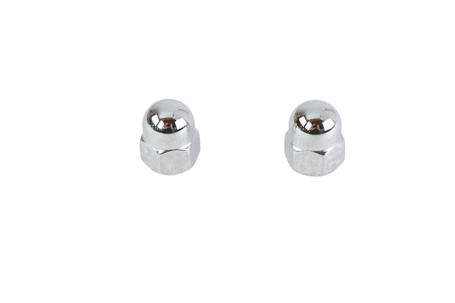 Chrome Acorn Nut Set Fine 7/16-20 Thread