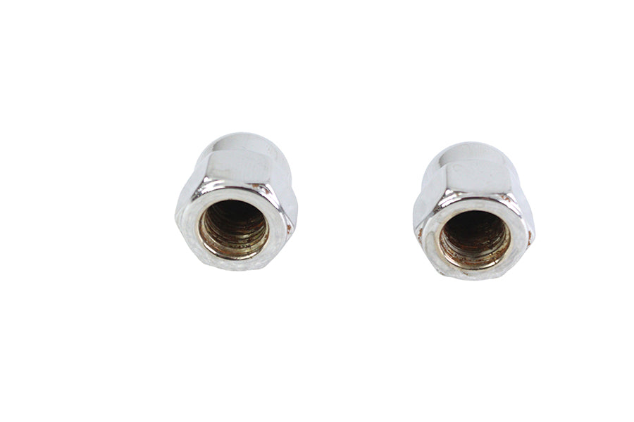 Chrome Acorn Nut Set Fine 7/16-20 Thread