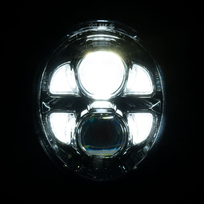 Harley® Breakout LED Chrome Headlight from HOGWORKZ lighting