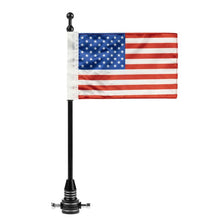Black USA Flag / Pole with Luggage Rack Mount for Harley-Davidson® from HOGWORKZ assembled effect