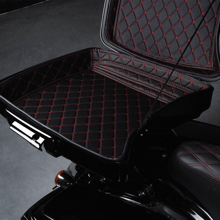 HOGWORKZ® Razor Tour Pack liners come complete with pockets, padding & red stitching.