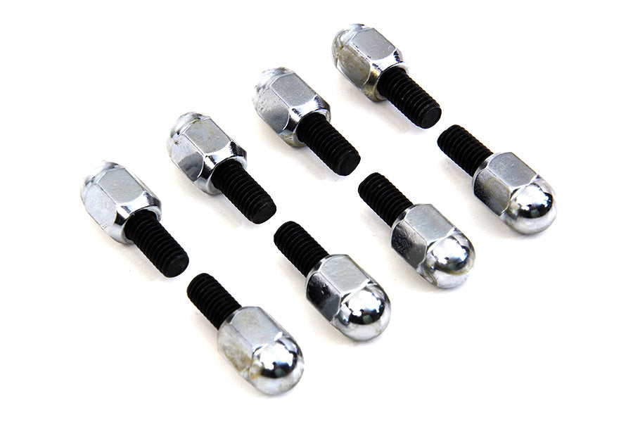 Chrome Acorn Tappet Base Bolt 1/4 X 24 Thread