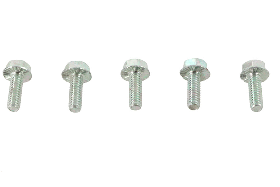 Zinc Hex Flange Screws 1/4-20 x 3/4