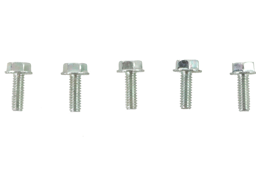 Zinc Hex Flange Screws 1/4-20 x 3/4