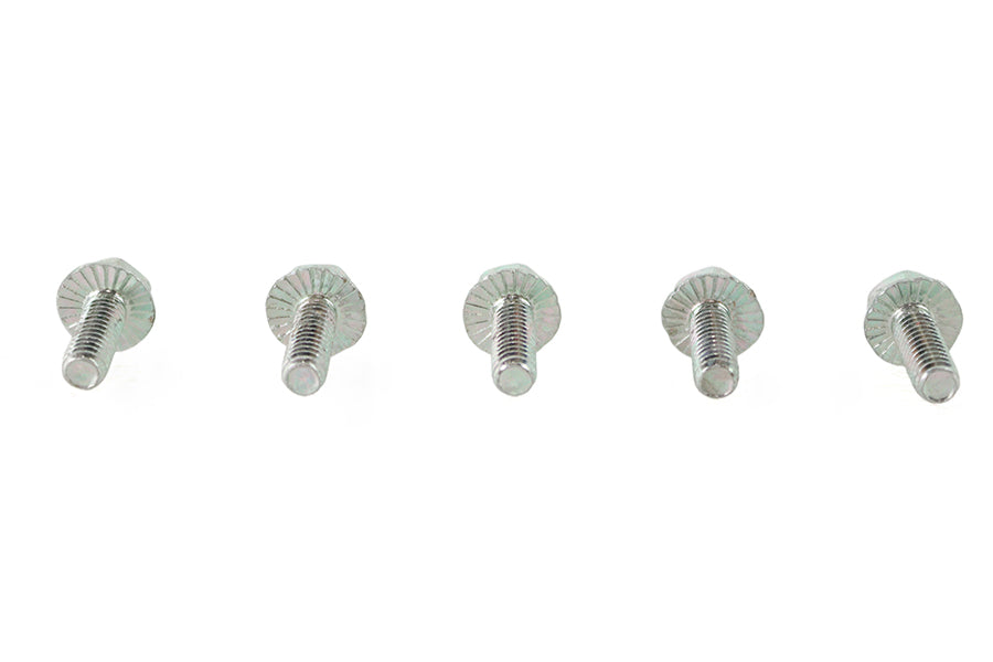 Zinc Hex Flange Screws 1/4-20 x 3/4
