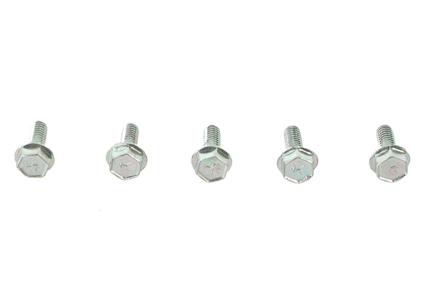 Zinc Hex Flange Screws 1/4-20 x 3/4