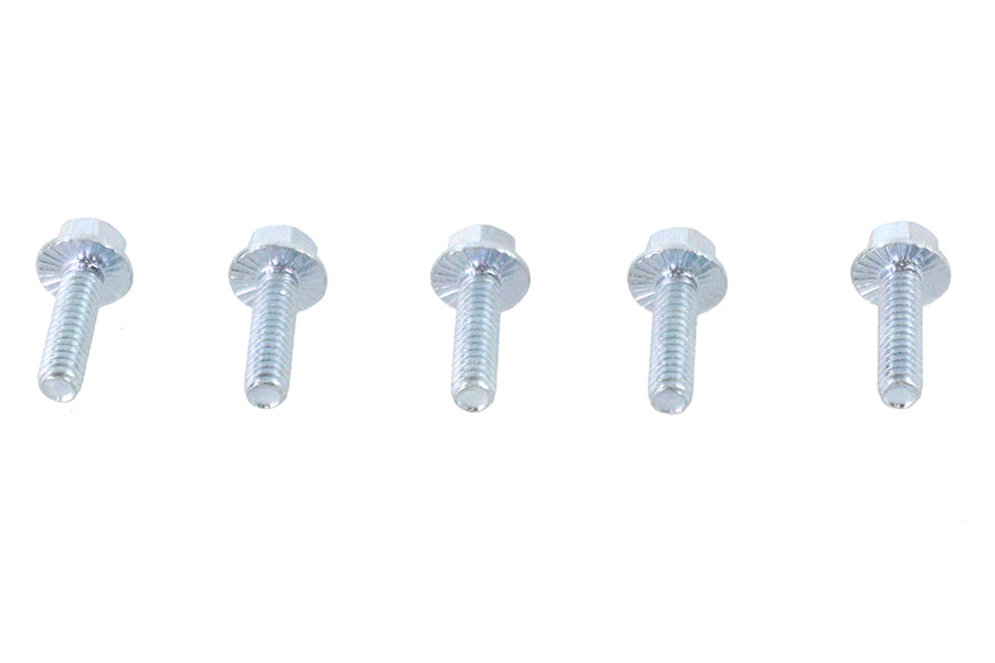 Zinc Hex Flange Screws 1/4-20 x 7/8