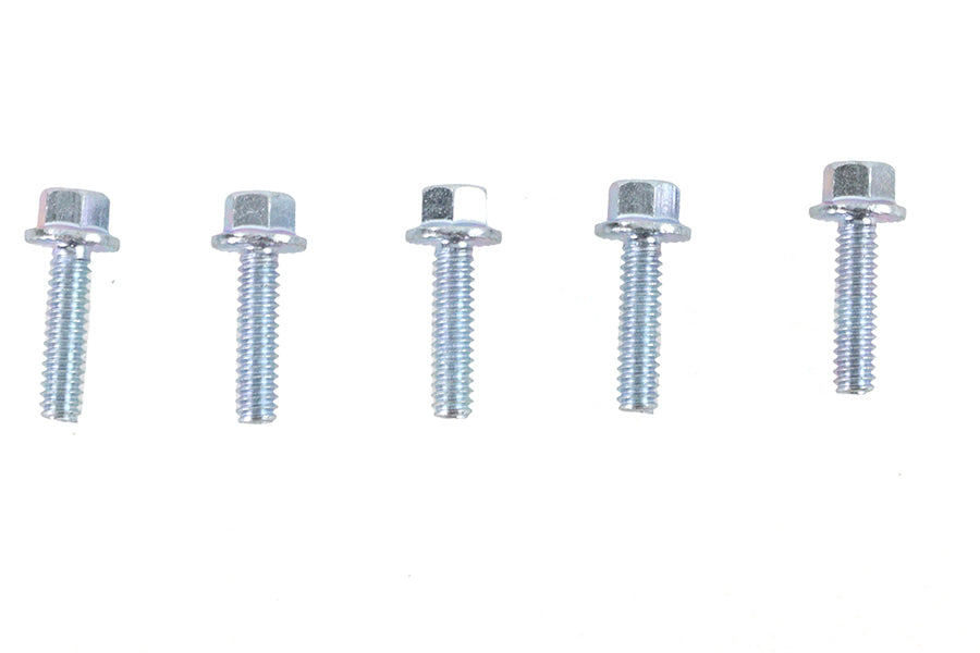 Zinc Hex Flange Screws 1/4-20 x 7/8