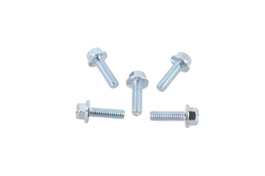 Zinc Hex Flange Screws 1/4-20 x 7/8