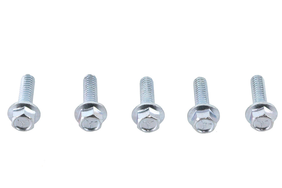 Zinc Hex Flange Screws 1/4-20 x 7/8
