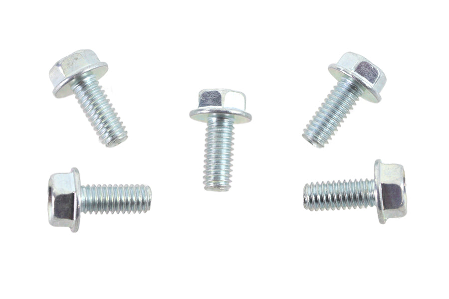 Zinc Hex Flange Screws 5/16-18 x 5/8