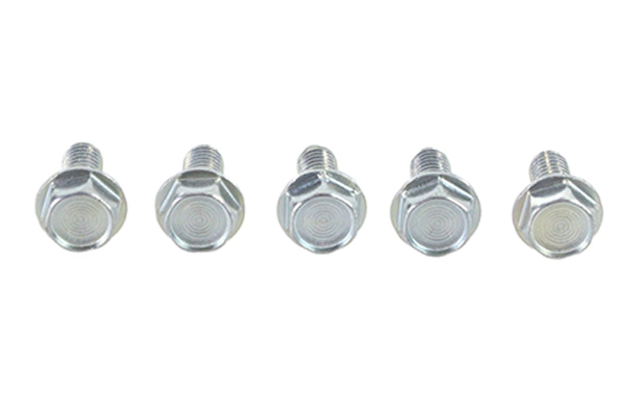 Zinc Hex Flange Screws 5/16-18 x 5/8