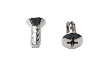 Teardrop Phillips Head Chrome Screw Set