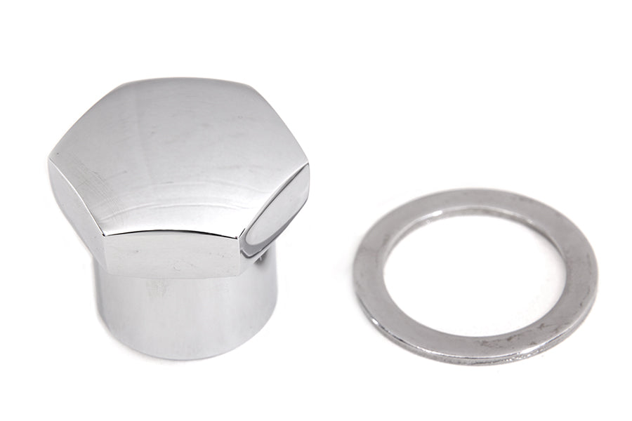 Chrome Domed Triple Tree Fork Stem Nut