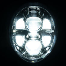 Harley® Breakout LED Chrome Headlight from HOGWORKZ high beam